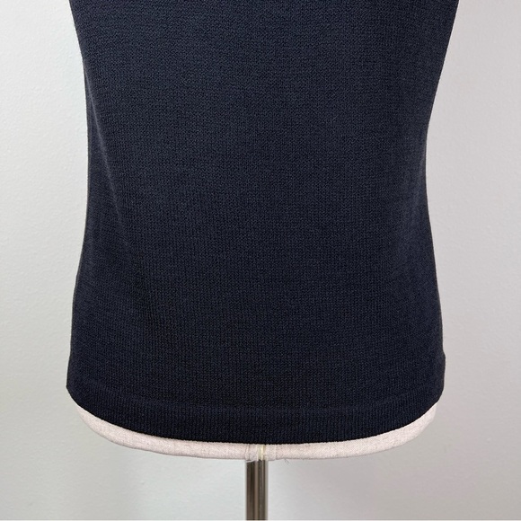 St John Collection Santana Knit Tank Top Size Small Wool Blend Black Basics Chic - Picture 12 of 16